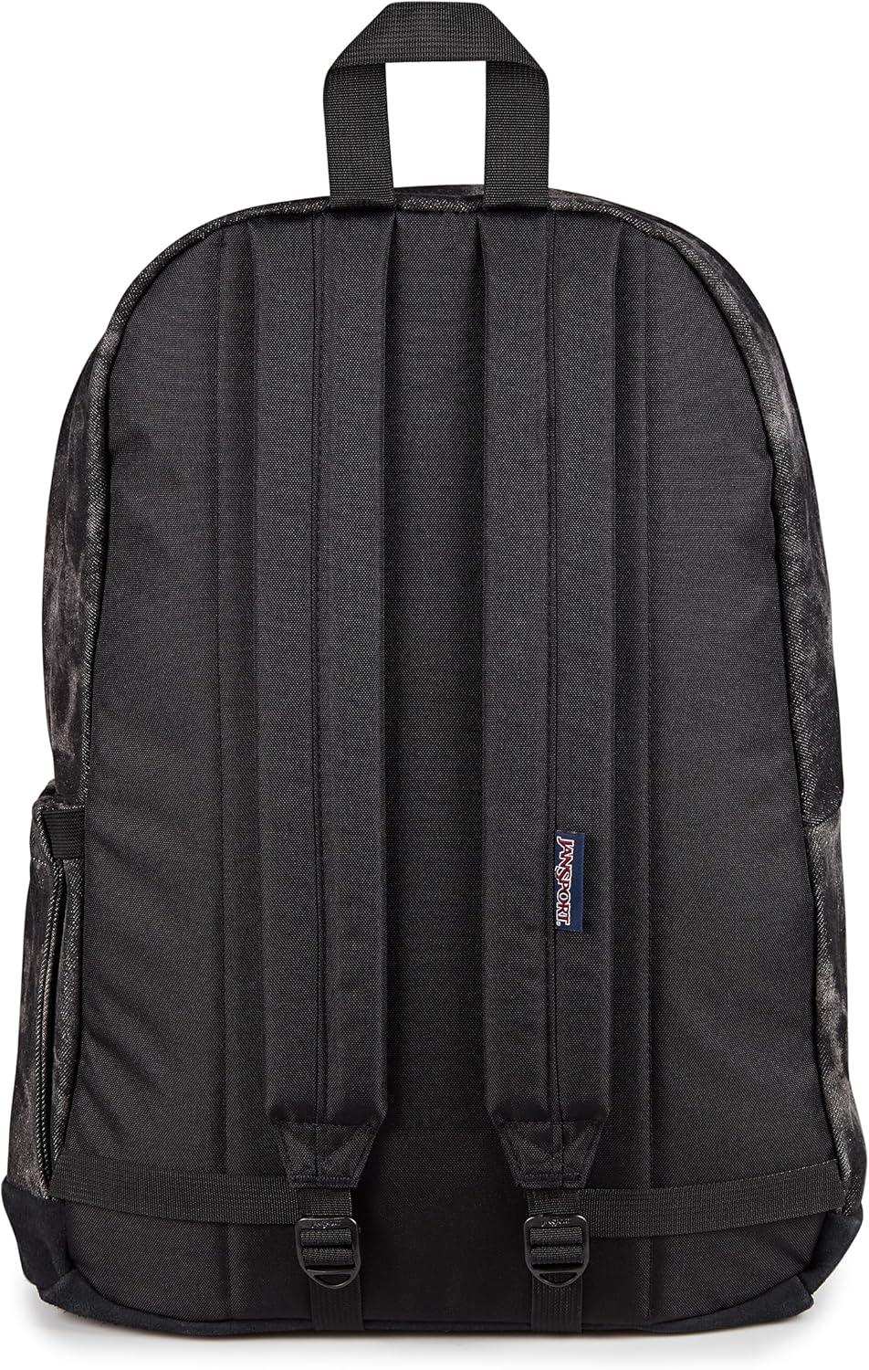 imageJanSport Right Pack Expressions Backpack  Main Compartment 15inch Padded Laptop Compartment Side Water Bottle Pocket Utility Pocket with Zippered Rain Flap Denim Wash BlackDenim Wash Black