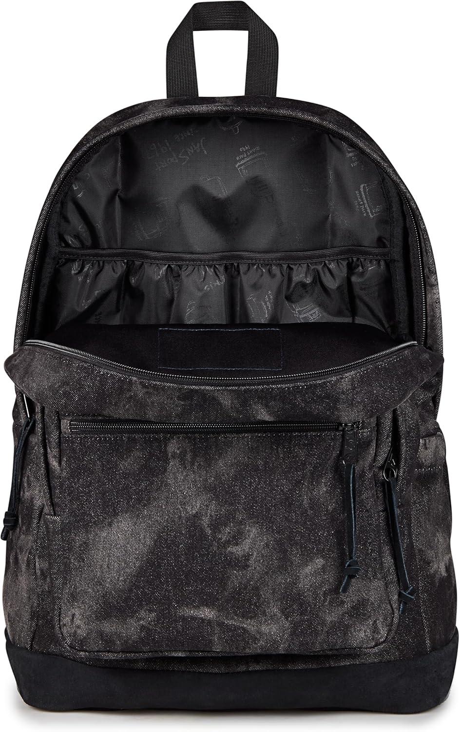 imageJanSport Right Pack Expressions Backpack  Main Compartment 15inch Padded Laptop Compartment Side Water Bottle Pocket Utility Pocket with Zippered Rain Flap Denim Wash BlackDenim Wash Black