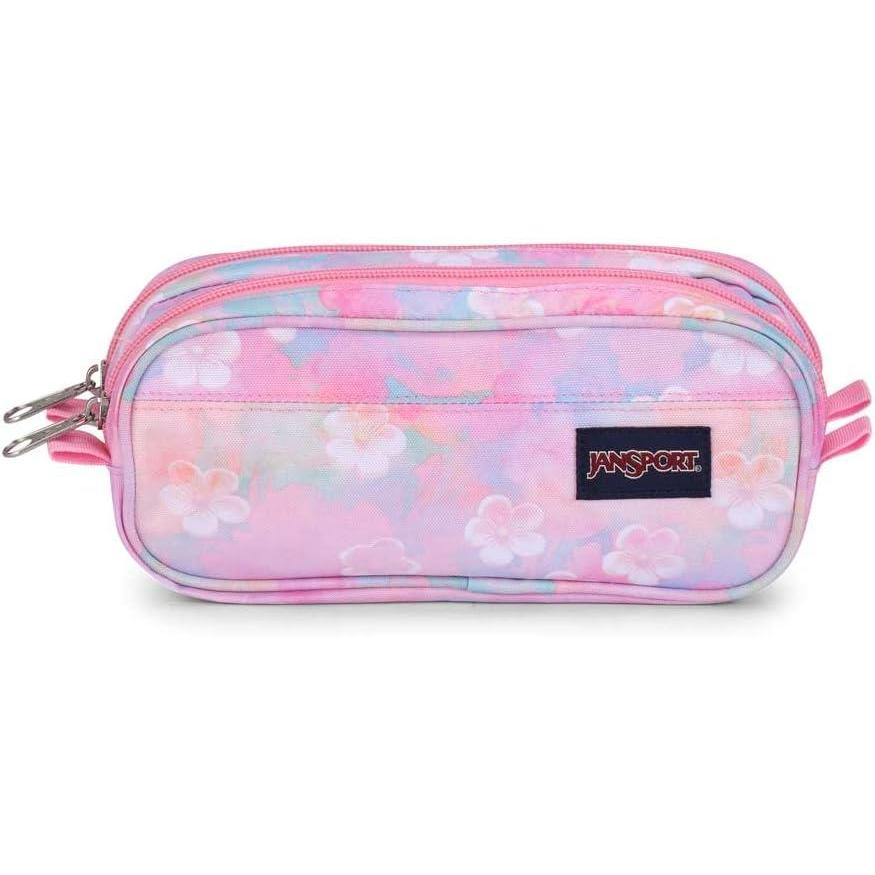 imageJanSport Large Accessory Pouch  Secure Storage Space for Pens Power Cords Pencil Case Ideal For Everyday Essentials 13LNeon Daisy