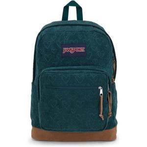 JanSport Right Pack Expressions Backpack – Main Compartment, 15-inch Padded Laptop Compartment, Side Water Bottle Pocket, Utility Pocket with Zippered Rain Flap, Denim Wash Black(Embossed Hearts Green)