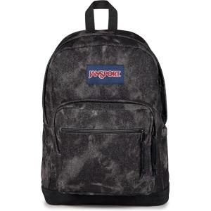 JanSport Right Pack Expressions Backpack – Main Compartment, 15-inch Padded Laptop Compartment, Side Water Bottle Pocket, Utility Pocket with Zippered Rain Flap, Denim Wash Black(Denim Wash Black)