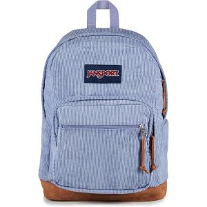 JanSport Right Pack Expressions Backpack – Main Compartment, 15-inch Padded Laptop Compartment, Side Water Bottle Pocket, Utility Pocket with Zippered Rain Flap, Denim Wash Black(Lavender Ash Corduroy)