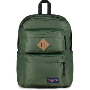 JanSport Double Break Backpack – 15-inch Padded Laptop Compartment, Dual Water Bottle Pockets, Internal Organizer, Large Main Compartment, Cargo Green(Cargo Green)